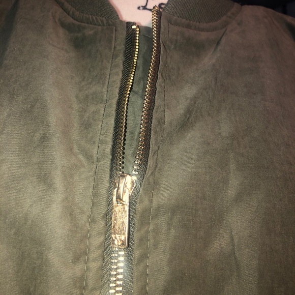 White Mark Bomber Jacket Olive Size Large Women’s - Picture 4 of 7